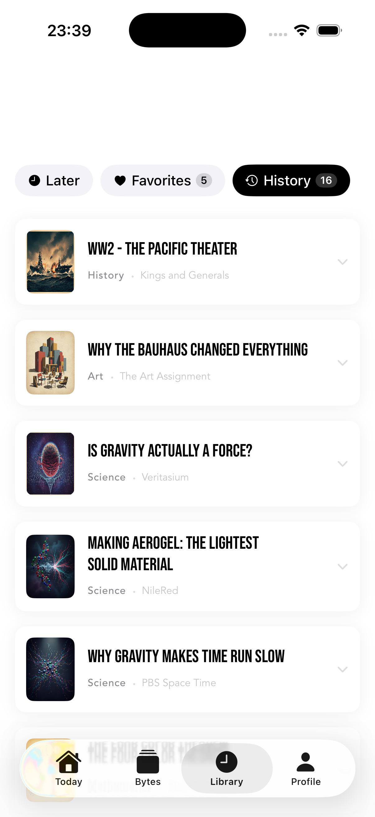 CurioCards Detail Screen